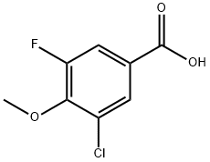 3-CHLORO-5-FLUORO-4-METHOXYBENZOIC ACID Structural