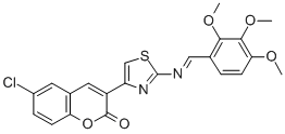 6-CHLORO-3-[2-[[(2,3,4-TRIMETHOXYPHENYL)METHYLENE]AMINO]-4-THIAZOLYL]-2H-1-BENZOPYRAN-2-ONE