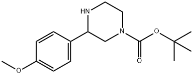 3-(4-METHOXY-PHENYL)-PIPERAZINE-1-CARBOXYLIC ACID TERT-BUTYL ESTER Structural