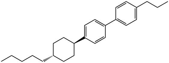 4-trans-pentylcyclohexyl-4'-propylbiphenyl Structural