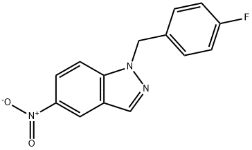 1-(4-Fluorobenzyl)-5-nitro-1H-indazole Structural