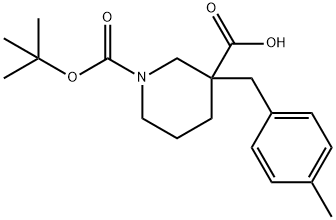 1-[(TERT-BUTYL)OXYCARBONYL]-3-(4-METHYLBENZYL)PIPERIDINE-3-CARBOXYLIC ACID Structural