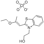 2-(2-ETHOXY-1-PROPENYL)-3-(2-HYDROXYETHYL)BENZOTHIAZOLIUM PERCHLORATE