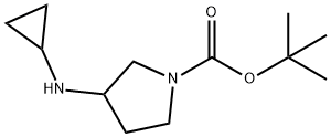 3-CYCLOPROPYLAMINO-PYRROLIDINE-1-CARBOXYLIC ACID TERT-BUTYL ESTER Structural