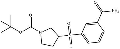 3-(3-CARBAMOYL-BENZENESULFONYL)-PYRROLIDINE-1-CARBOXYLIC ACID TERT-BUTYL ESTER