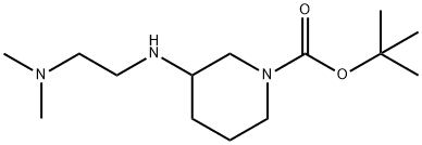 3-(2-DIMETHYLAMINOETHYLAMINO)PIPERIDINE-1-CARBOXYLIC ACID TERT-BUTYL ESTER Structural