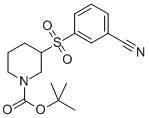 3-(3-CYANO-BENZENESULFONYL)-PIPERIDINE-1-CARBOXYLIC ACID TERT-BUTYL ESTER Structural