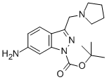 6-AMINO-3-PYRROLIDIN-1-YLMETHYL-INDAZOLE-1-CARBOXYLIC ACID TERT-BUTYL ESTER Structural