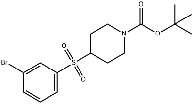 4-(3-BROMO-BENZENESULFONYL)-PIPERIDINE-1-CARBOXYLIC ACID TERT-BUTYL ESTER Structural