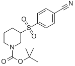 3-(4-CYANO-BENZENESULFONYL)-PIPERIDINE-1-CARBOXYLIC ACID TERT-BUTYL ESTER Structural