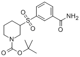 3-(3-CARBAMOYL-BENZENESULFONYL)-PIPERIDINE-1-CARBOXYLIC ACID TERT-BUTYL ESTER Structural