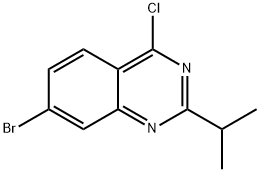 7-BROMO-4-CHLORO-2-ISOPROPYL-QUINAZOLINE Structural