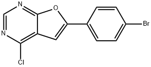 6-(4-BROMO-PHENYL)-4-CHLORO-FURO[2,3-D]PYRIMIDINE Structural