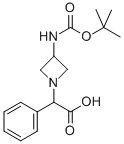 (3-TERT-BUTOXYCARBONYLAMINO-AZETIDIN-1-YL)-PHENYL-ACETIC ACID Structural