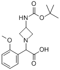 (3-TERT-BUTOXYCARBONYLAMINO-AZETIDIN-1-YL)-(2-METHOXY-PHENYL)-ACETIC ACID Structural