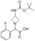 (3-TERT-BUTOXYCARBONYLAMINO-AZETIDIN-1-YL)-(2-FLUORO-PHENYL)-ACETIC ACID Structural