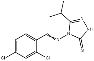 4-[(2,4-DICHLOROPHENYL)METHYLIDENEAMINO]-5-PROPAN-2-YL-2H-1,2,4-TRIAZOLE-3(4H)-THIONE Structural