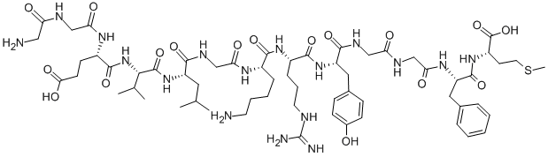 H-GLY-GLY-GLU-VAL-LEU-GLY-LYS-ARG-TYR-GLY-GLY-PHE-MET-OH Structural