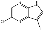 2-Chloro-7-iodo-5H-pyrrolo[2,3-b]pyrazine Structural