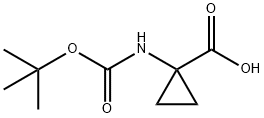 1-(Boc-amino)cyclopropanecarboxylic acid Structural