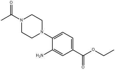 4-(4-Acetyl-1-piperazinyl)-3-amino-benzoic acid ethyl ester