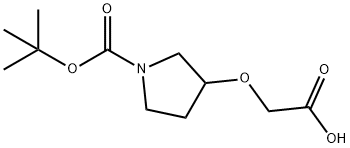 3-CARBOXYMETHOXY-PYRROLIDINE-1-CARBOXYLIC ACID TERT-BUTYL ESTER Structural