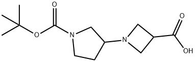 3-(3-CARBOXY-AZETIDIN-1-YL)-PYRROLIDINE-1-CARBOXYLIC ACID TERT-BUTYL ESTER Structural