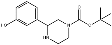 3-(3-HYDROXY-PHENYL)-PIPERAZINE-1-CARBOXYLIC ACID TERT-BUTYL ESTER Structural