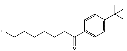 7-CHLORO-1-OXO-1-(4-TRIFLUOROMETHYLPHENYL)HEPTANE Structural