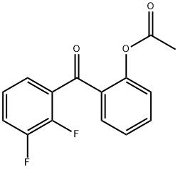 2-ACETOXY-2',3'-DIFLUOROBENZOPHENONE Structural