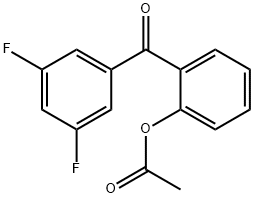 2-ACETOXY-3',5'-DIFLUOROBENZOPHENONE Structural