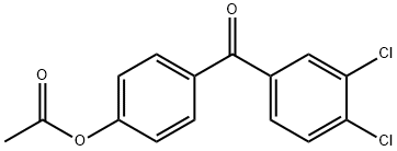 4-ACETOXY-3',4'-DICHLOROBENZOPHENONE Structural