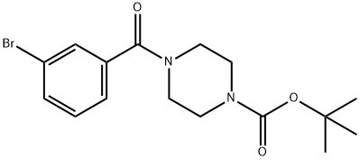 4-(3-BROMO-BENZOYL)-PIPERAZINE-1-CARBOXYLIC ACID TERT-BUTYL ESTER Structural