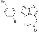 6-(2,5-DIBROMOPHENYL)IMIDAZO[2,1-B]THIAZOLE-3-ACETIC ACID Structural