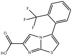 3-[2-(TRIFLUOROMETHYL)PHENYL]IMIDAZO[2,1-B]THIAZOLE-6-CARBOXYLIC ACID Structural