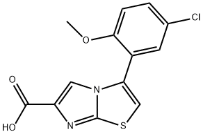 3-(3-CHLORO-6-METHOXYPHENYL)IMIDAZO[2,1-B]THIAZOLE-6-CARBOXYLIC ACID Structural