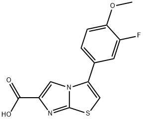 3-(3-FLUORO-4-METHOXYPHENYL)IMIDAZO[2,1-B]THIAZOLE-6-CARBOXYLIC ACID Structural