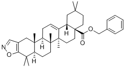 Oleana-2,12-dieno[2,3-d]isoxazol-28-oic acid phenylmethyl ester Structural