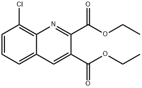 8-CHLOROQUINOLINE-2,3-DICARBOXYLIC ACID DIETHYL ESTER Structural