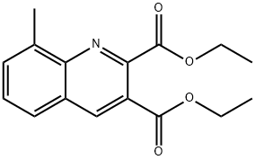 8-METHYL-QUINOLINE-2,3-DICARBOXYLIC ACID DIETHYL ESTER Structural