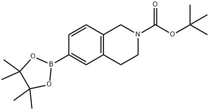 TERT-BUTYL 6-(4,4,5,5-TETRAMETHYL-1,3,2-DIOXABOROLAN-2-YL)-3,4-DIHYDROISOQUINOLINE-2(1H)-CARBOXYLATE Structural