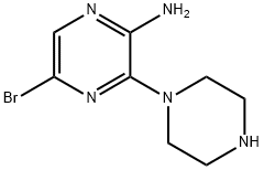 2-AMINO-5-BROMO-3-PIPERAZIN-1-YLPYRAZINE Structural