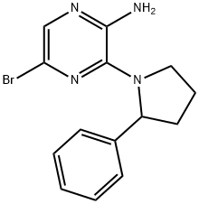 5-BROMO-3-(2-PHENYL-PYRROLIDIN-1-YL)-PYRAZIN-2-YLAMINE Structural