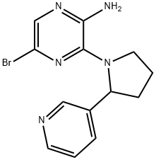 5-BROMO-3-(2-PYRIDIN-3-YL-PYRROLIDIN-1-YL)-PYRAZIN-2-YLAMINE Structural