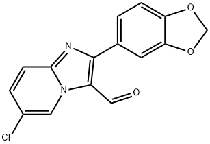 2-BENZO[1,3]DIOXOL-5-YL-6-CHLORO-IMIDAZO[1,2-A]PYRIDINE-3-CARBALDEHYDE Structural