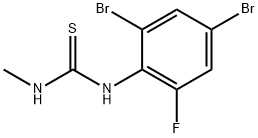 N-(2,4-Dibromo-6-fluorophenyl)-N'-methylthiourea Structural