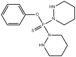 o-Phenyl ditetrahydro-1(2H)-pyridazinylphosphinothioate Structural