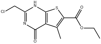 2-CHLOROMETHYL-5-METHYL-4-OXO-3,4-DIHYDRO-THIENO[2,3-D]PYRIMIDINE-6-CARBOXYLIC ACID ETHYL ESTER