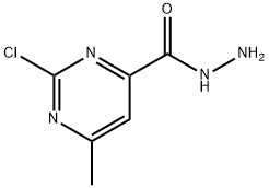 2-CHLORO-6-METHYLPYRIMIDINE-4-CARBOHYDRAZIDE Structural