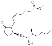 11-Deoxy-13,14-didehydro-16(S)-methylprostaglandin E2 methyl ester Structural